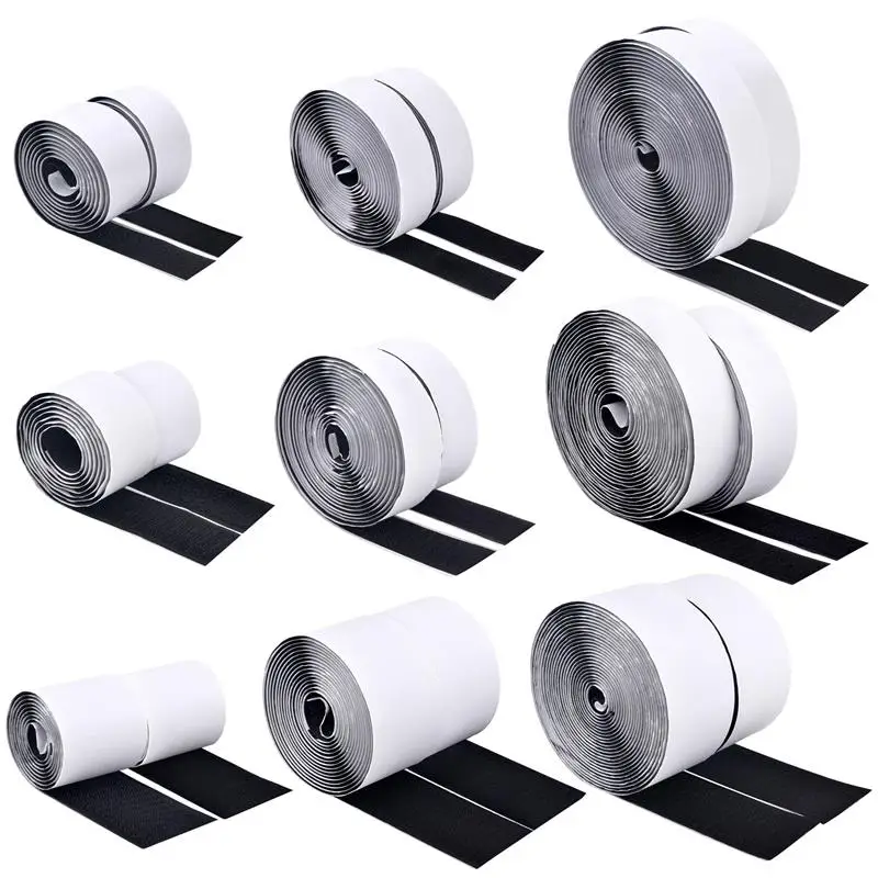 1m/3m/5m/Roll Hook And Loop Strips Self Adhesive Fastener Tape Adhesive Nylon Sticky Back Fastener Roll For DIY Velcro Adhesive