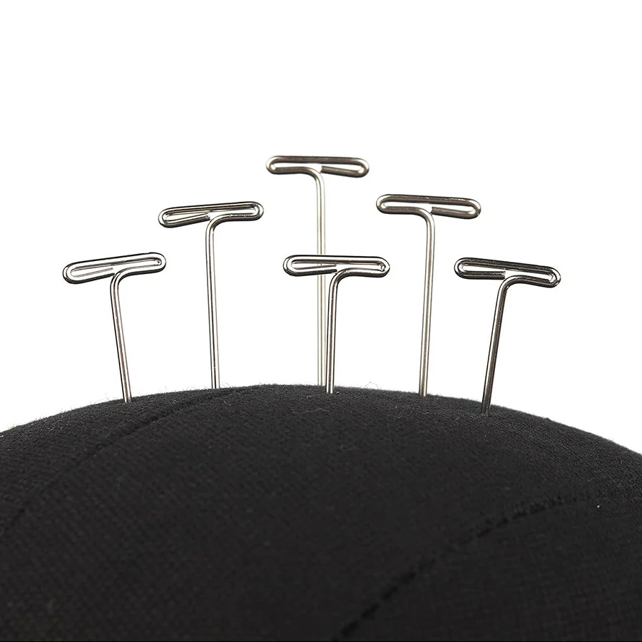 50/100/200Pcs 38MM T Pin Needles Wig Making T Pins for Blocking Knitting T-Pins Stainless Steel image 3