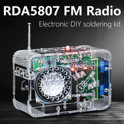 DIY FM Radio Kit RDA5807 Electronic DIY Products Assembly Soldering Practice Circuit Boards Loose Parts