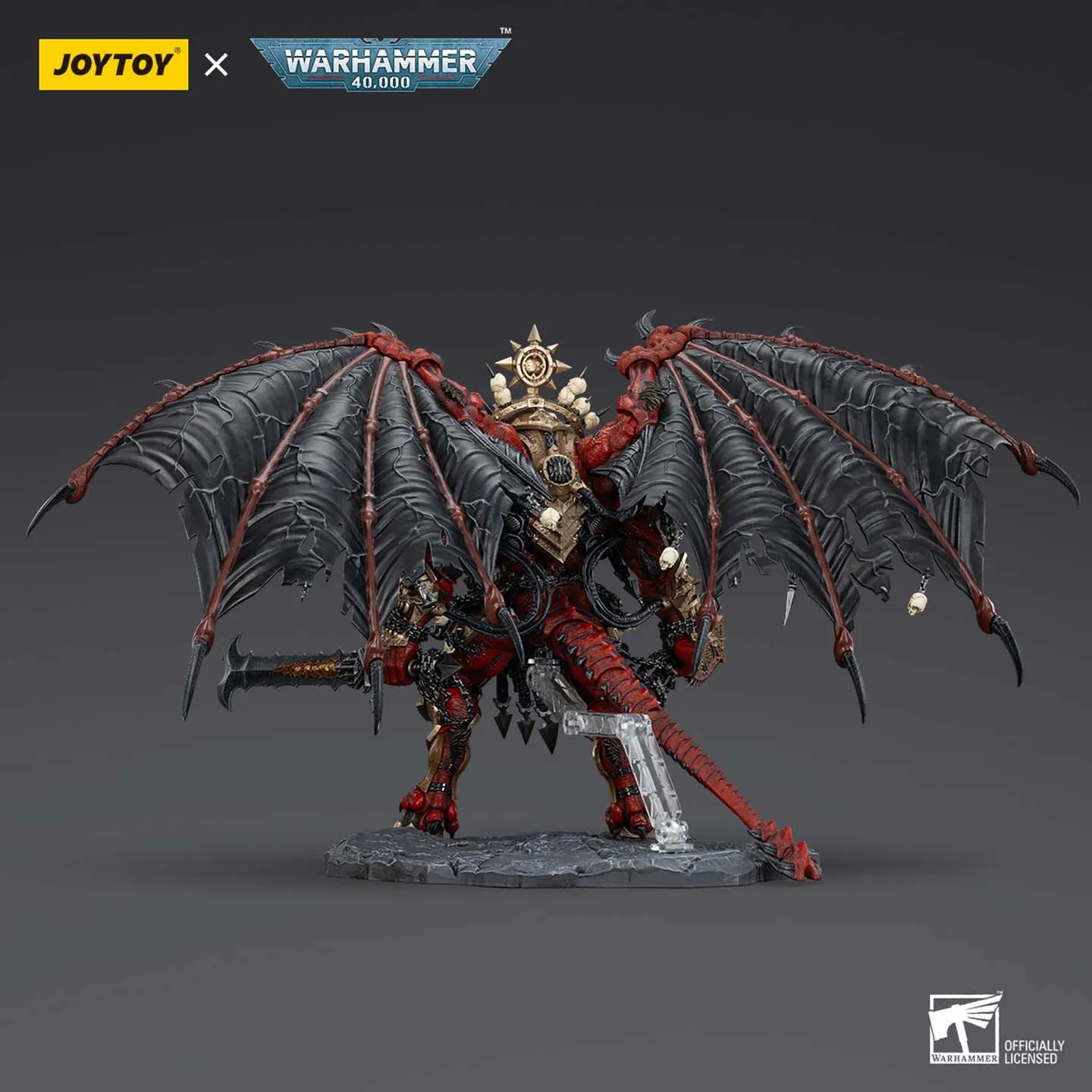 JOYTOY Dark Source Warhammer 40l Demon Prince Mech JT01178 Devourer Terror Demon Gene Primitive Angron 1/18 نموذج لعبة يدوية الصنع #2