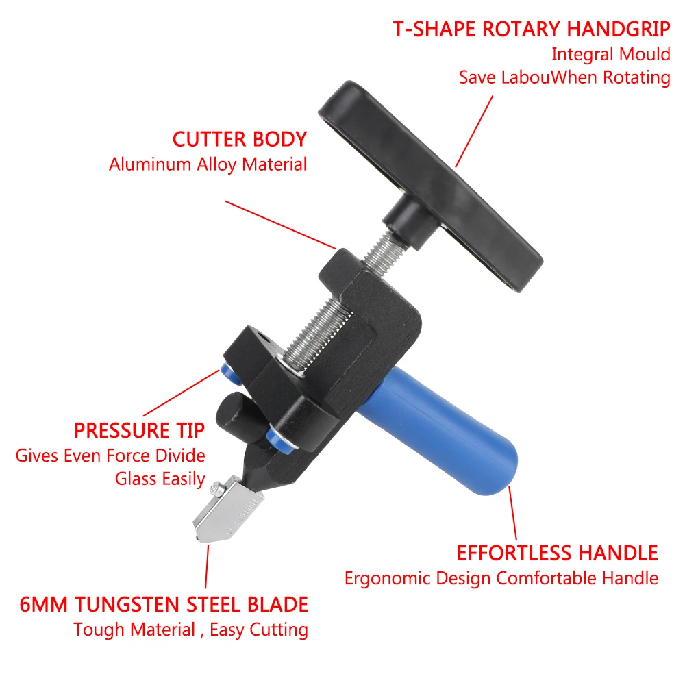 プロのガラスタイル切削工具,2 in 1,手,ブレーカ,ナイフ,ホイール,ミラー,カッター,アクセサリー