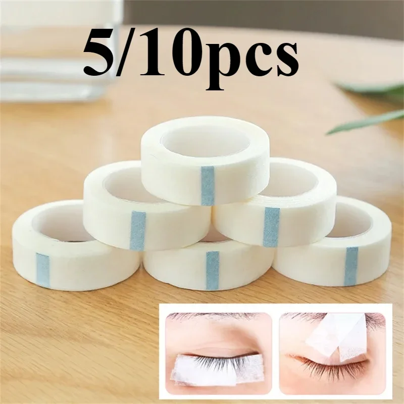 New 1/5/10PCS White Tape  Eye False Lashes Patch Breathable Medical Paper Tapes Eyelash Extension Lint Eyelid Sticker 9M*1.25CM