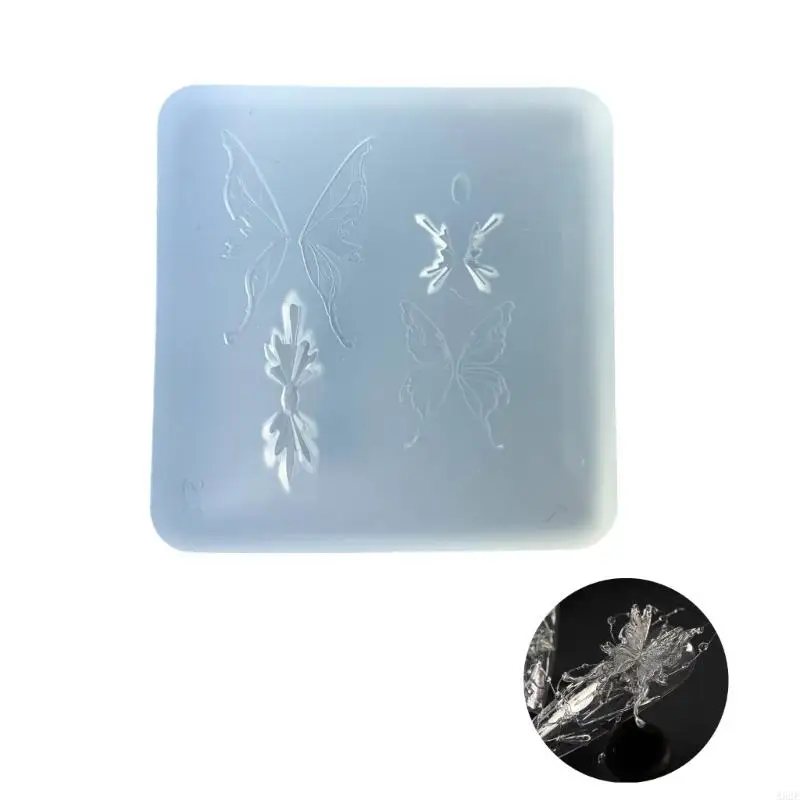 

652F 3D Butterfly Art Silicone Mold Soft Silicone Butterfly Art Mold Manicure Carving Mold Floral Patterns Moulds