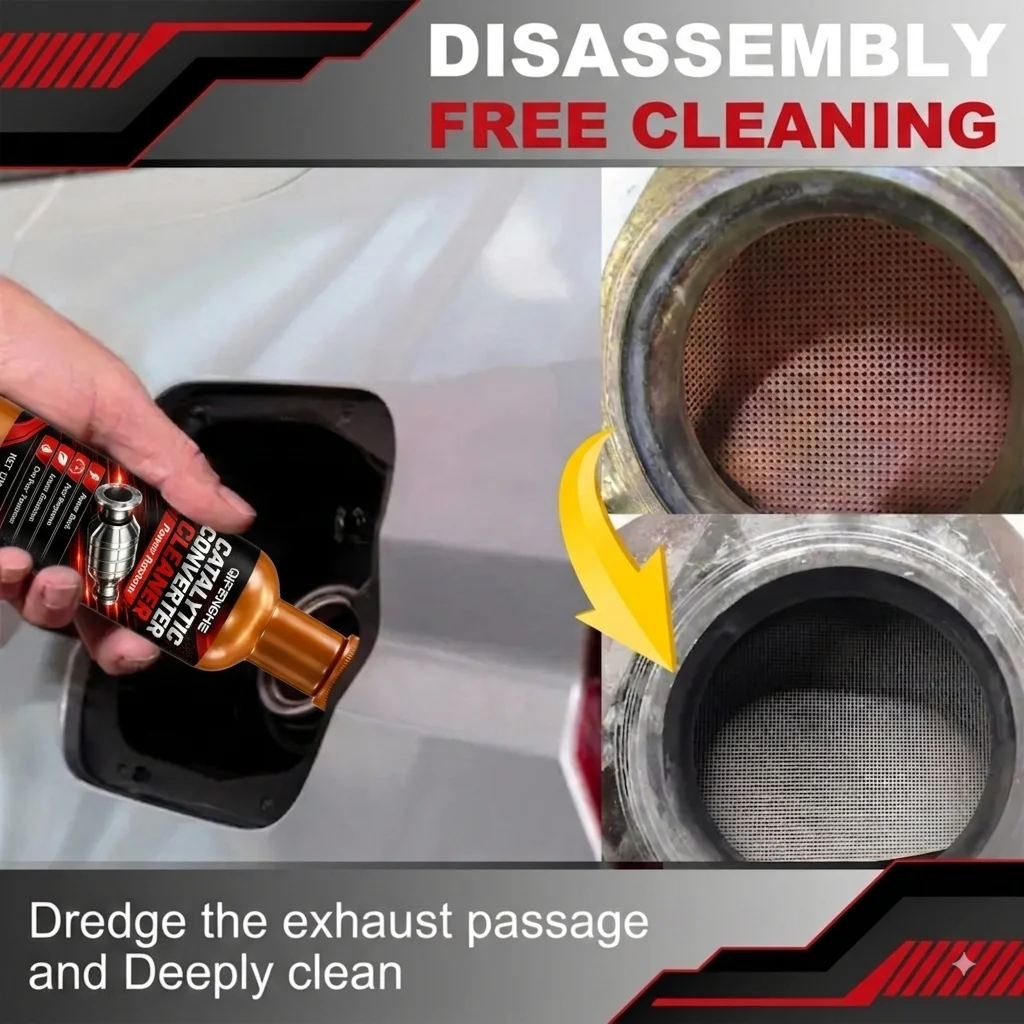 Catalytic Converter Cleaner 120ml Fuel Additive Carbon Deposit Remover Exhaust System Cleaner Emission Reducer Engine Care