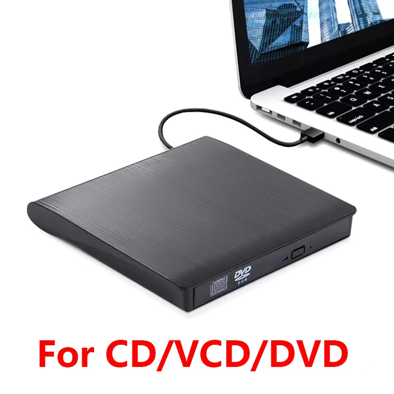 External DVD Drive Disk Reader High-speed USB 3.0 Portable CD/DVD +/-RW Drive/DVD Player for Laptop PC Windows Linux OS Mac