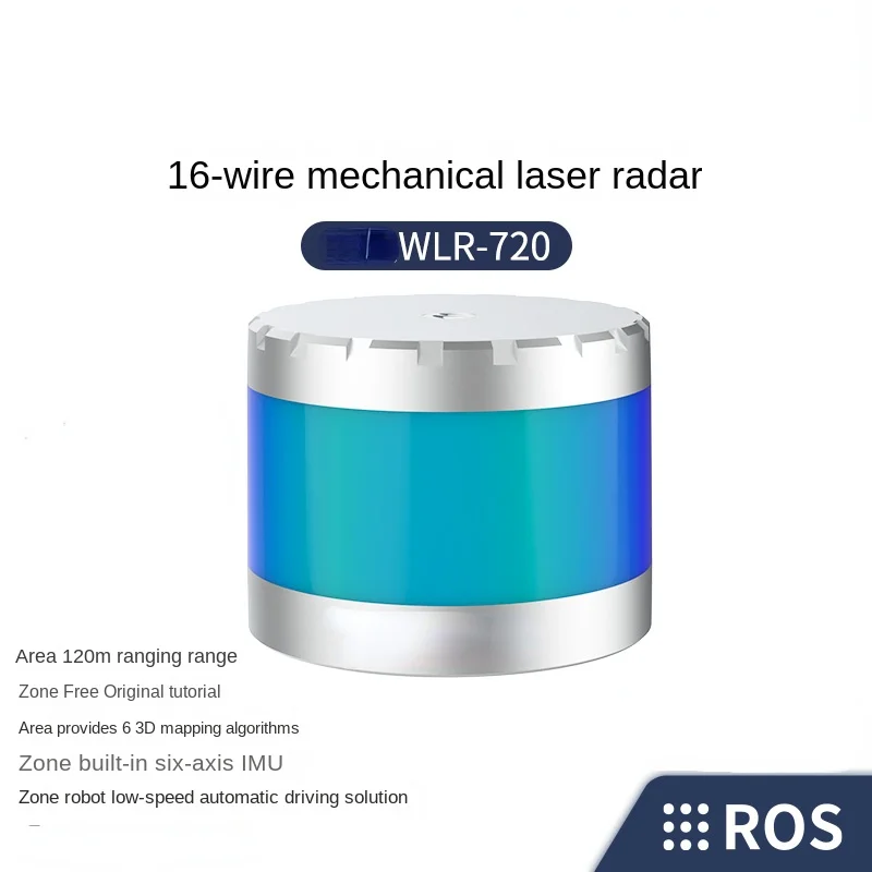 Wlr720 Laser Radar 16 Multi-Line Ros Robot 3d Map Navigation Unmanned Vehicle