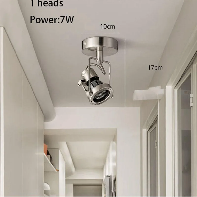 GYTB-中世工業風調整可能角度LEDスポットライト天井取り付けランプスポットライト絵画照明