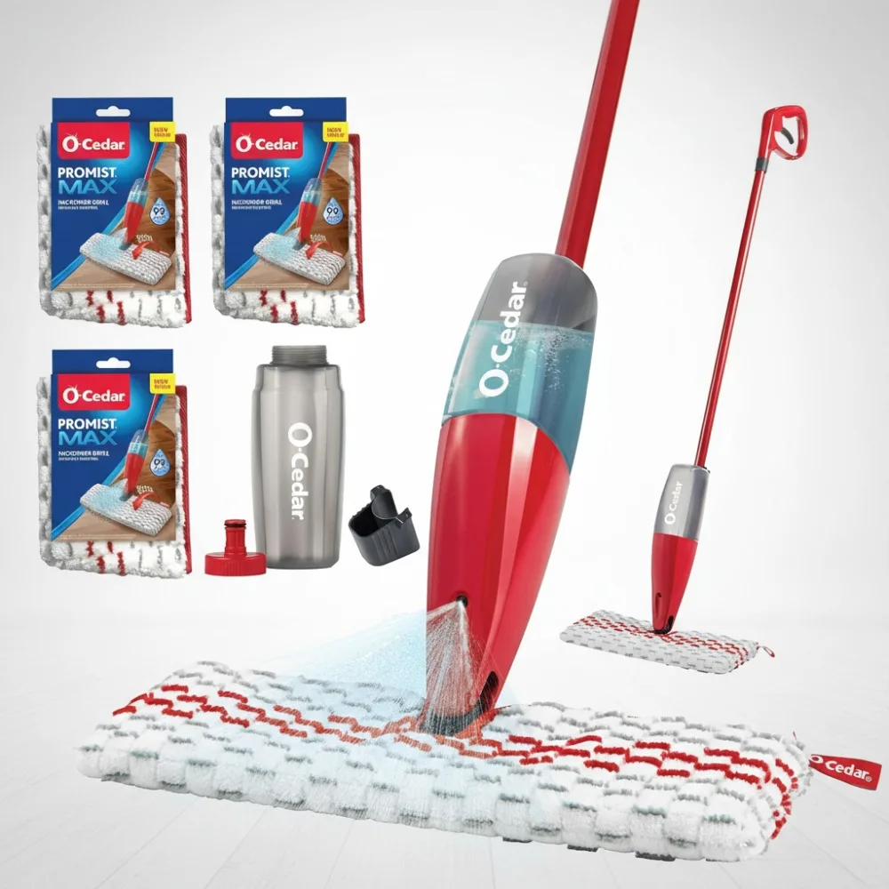 

Premium Spray Mop with 3 Refills - Deep Clean Floors, No Streaks, Washable Pads for Home Cleaning