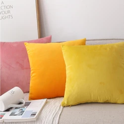 Solid Color Velvet Cushion Cover 45x45cm Pillow Case for Living Room Sofa Decoration Nordic Home Decor Throw Pillow Cover