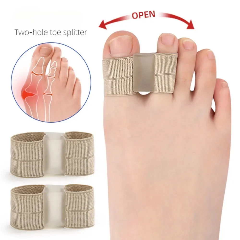 1/2Pc Two Toe Separator Hallux Valgus Bunion Corrector Orthotics Feet Bone Thumb Adjuster Correction Pedicure Feet Straightener