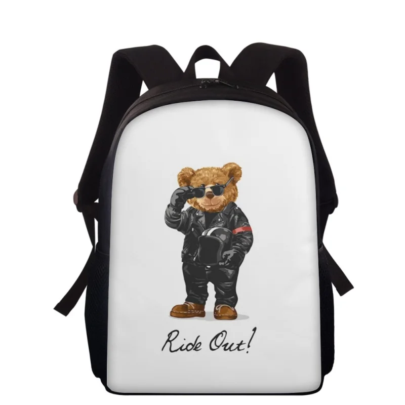 Mochila con estampado de la serie Wild Mini Bear para niños, mochila escolar para adolescentes, bolsa para estudiantes, mochila de gran capacidad