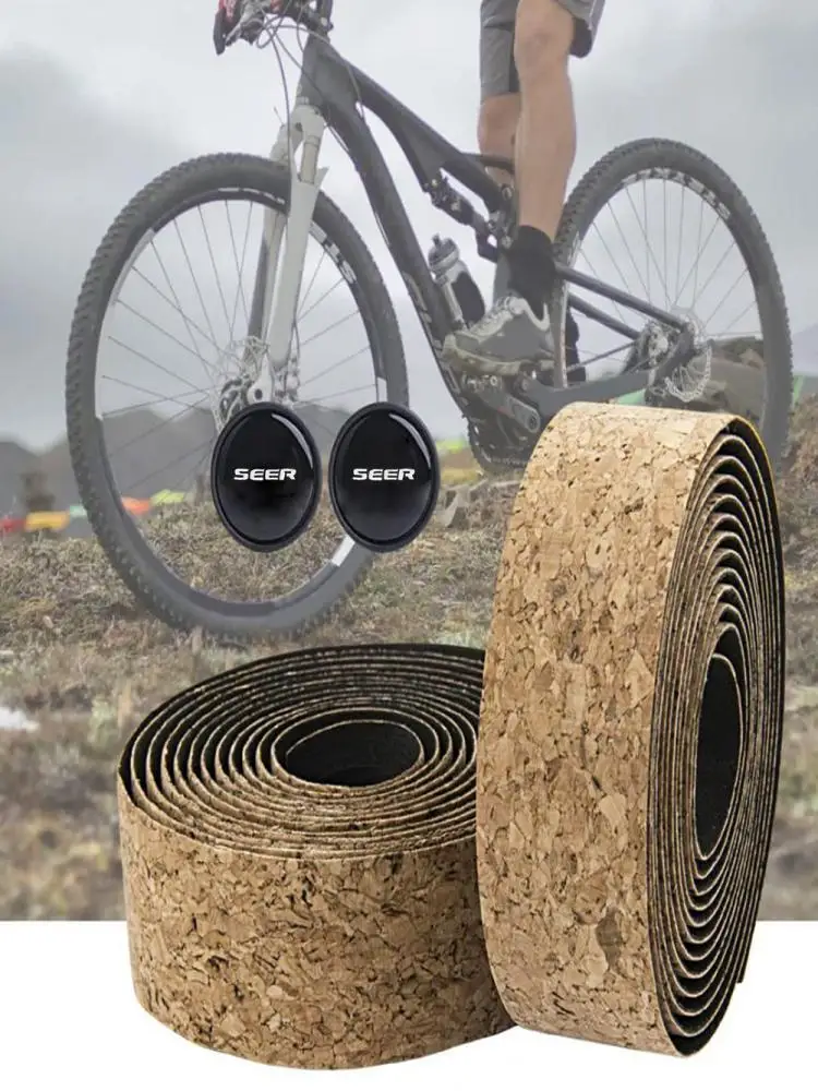 AliExpress UK SEER Cork Road Bike Handlebar Tape Shockproof Non-Slip Stain Resistant Silicone EVA Comfortable Bike Grip Tape for Handlebars