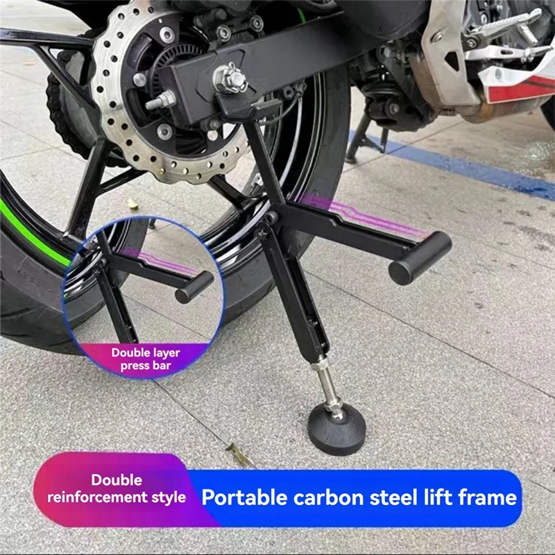 

A48P-Motorcycle Kickstand Wheel Support Side Stand Repair And Maintenance Parking Support Tool Folding
