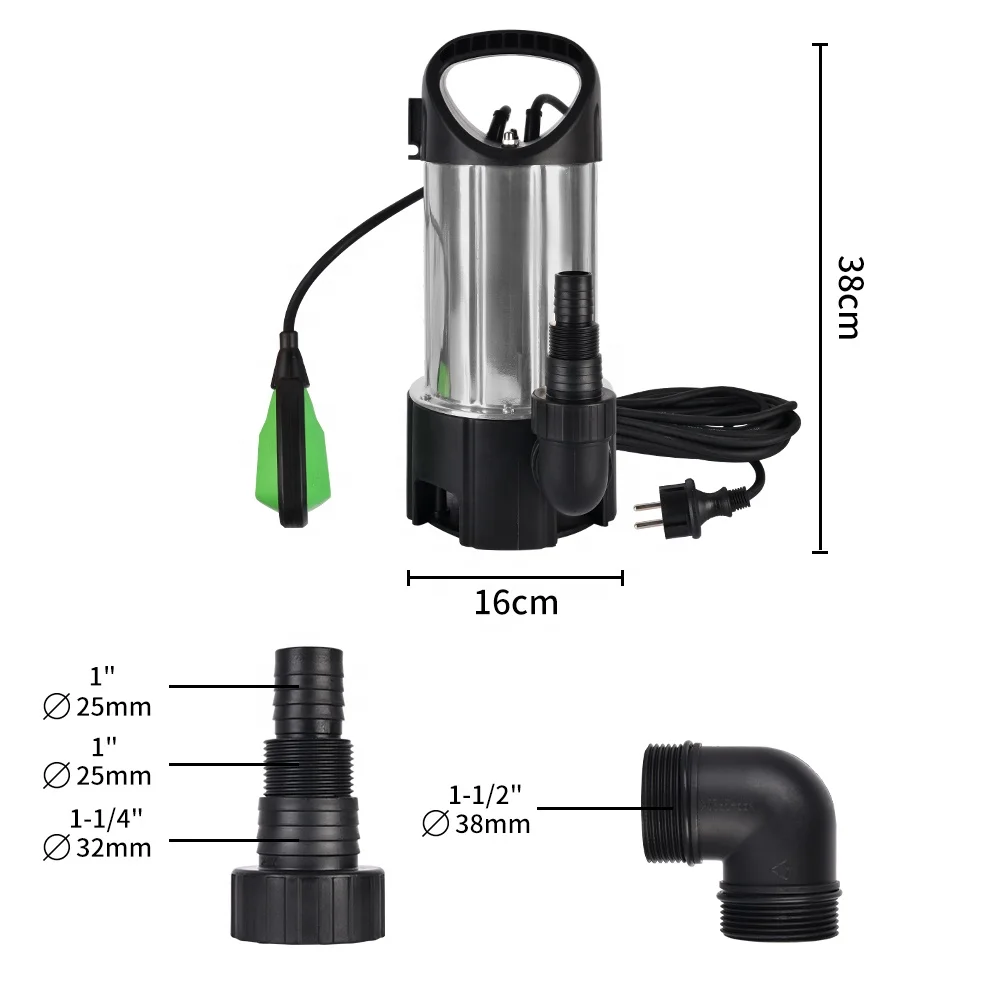 Vertak 750W Submersible Automatic Dirty Sump Water Pumping Machine Portable Garden Lawn Irrigation Spray Pump view 2