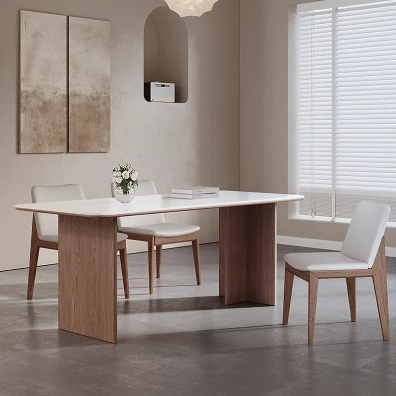 Rectangle Wood Dining Table Nordic Industrial Accessories Kitchen Dining Table Complete Restaurant Yemek Odası Setleri Furniture