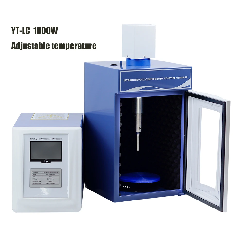 YT-LC 10-1000W Temperature adjustable  Ultrasonic Homogenizer Agitator Cell Crusher Cell Ultrasound 0.1-700ml