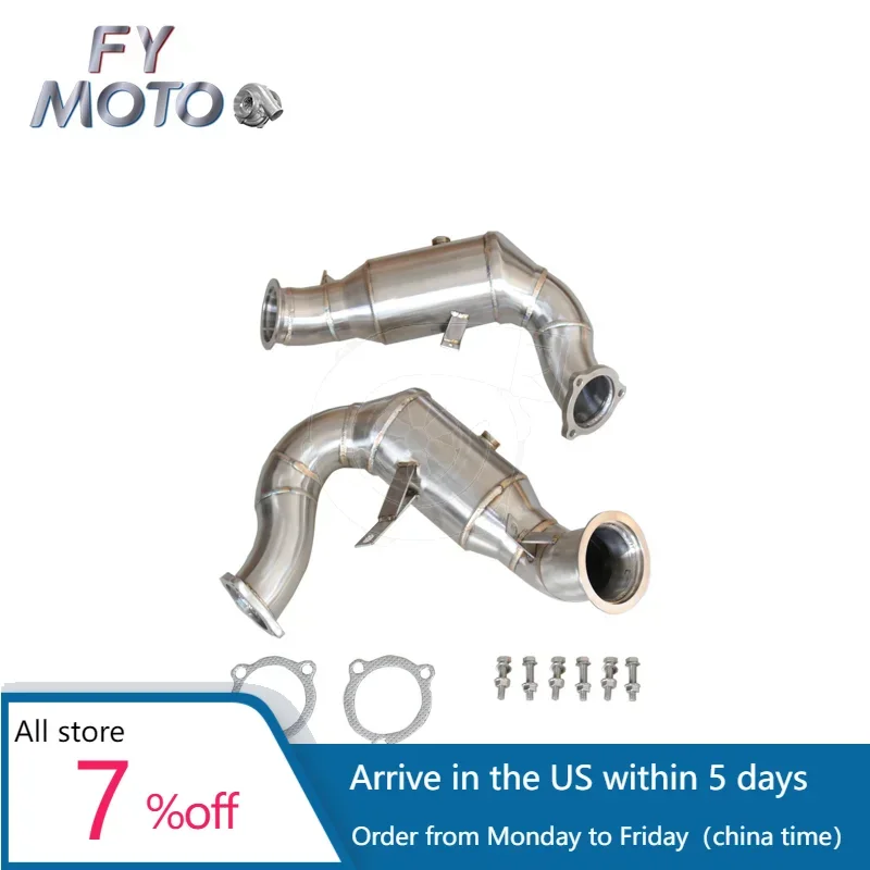 Wholesale Exhaust catless Downpipe for Porsche Macan S Turbo 3.0T 3.6T 2014+