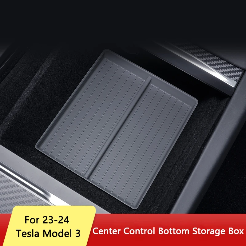 

QHCP Car Central Storage Box Armrest Lower Stoarge Box Organizer Fit For Tesla Model 3 Highland 2023-2024 Interiror Acccessories