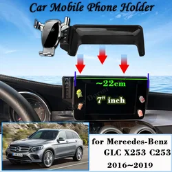 Car Mount for Mercedes-Benz GLC X253 C253 2016~2019 Air Vent Mobile Phone Holder Cellphone Bracket Gravity Stand Accessories