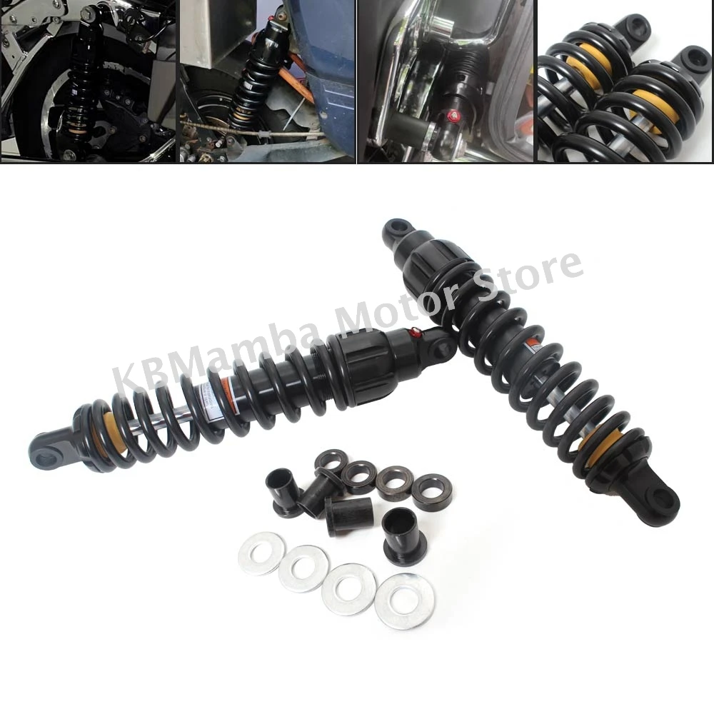 

1Pair 343MM Motorcycle Rear Suspension Protection Shocker Absorber For Harley Touring Sportster 883 Dyna Electra Glide Road King