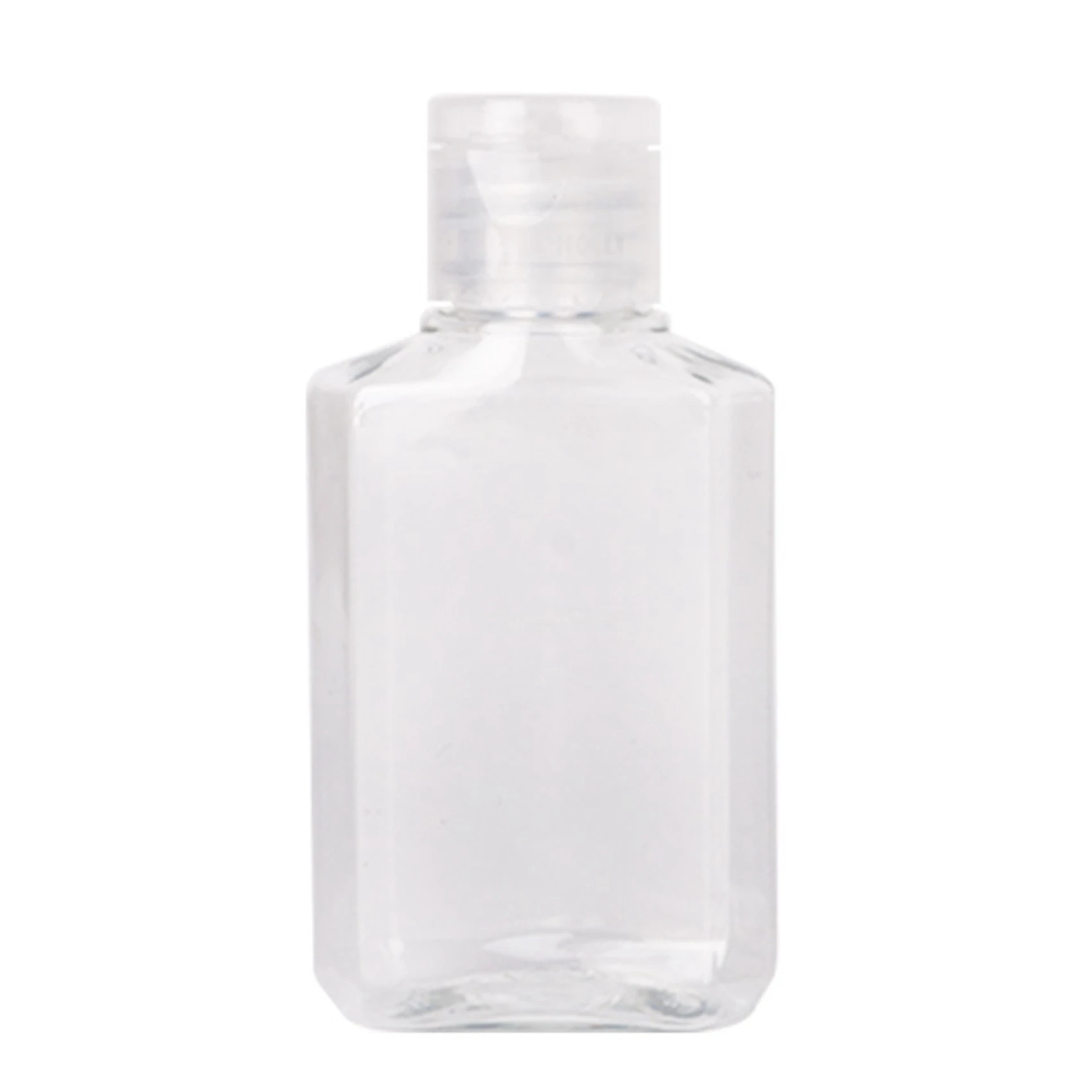 B92A 160 PCS 2 Oz 60 Ml Clear Refillable Flip Top PET Plastic Travel Bottle Container