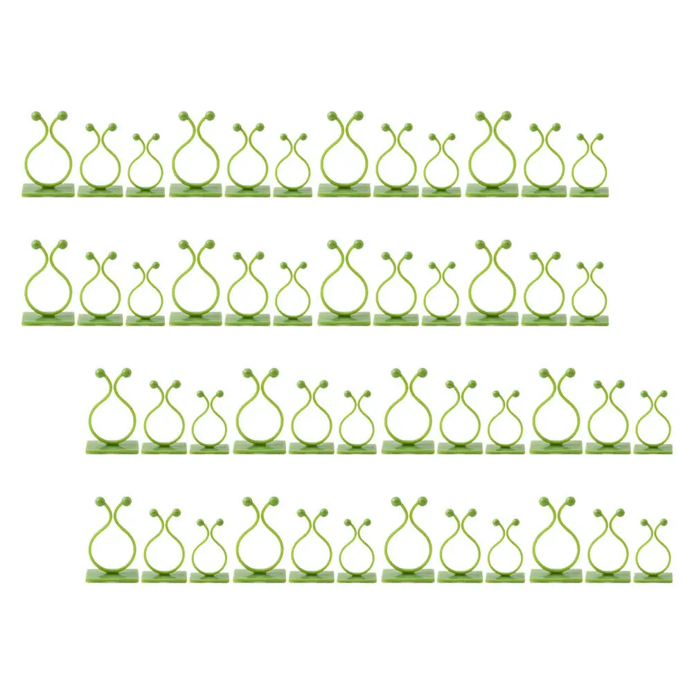 90Pcs Plastic Plant Clips Self Adhesive Climbing Vine Clips Easy Install Wall Mount Plant Support Hooks for Indoor Outdoor