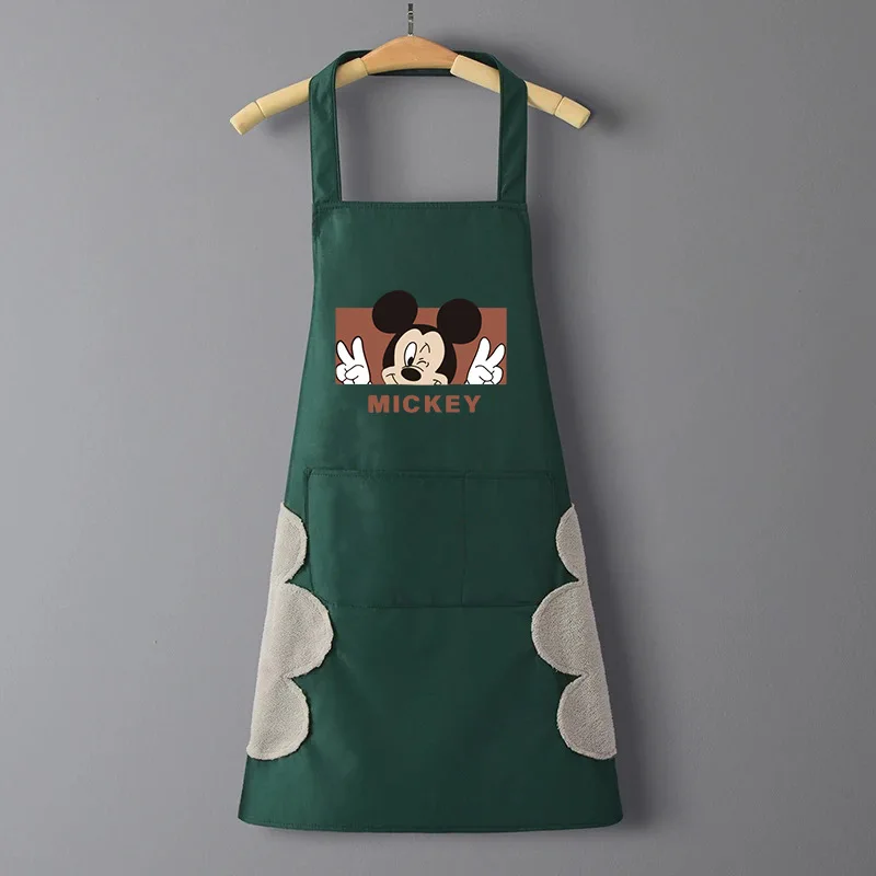 Disney Anime Dining Work Clothes Mickey Cartoon PVC Home Kitchen Waterproof Oil-proof Apron Canvas Premium Apron Kawaii GiftDisn