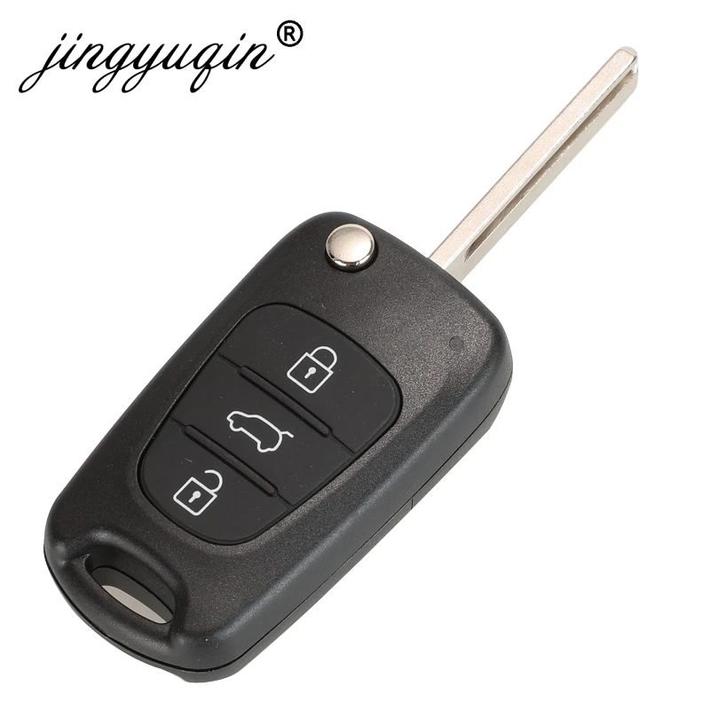 jingyuqin Flip Remote Car Key Shell Case For Hyundai Avante I30 I40 I20 IX35 Accent Kia K2 K5 Rio 3 Picanto Ceed Cerato Sportage