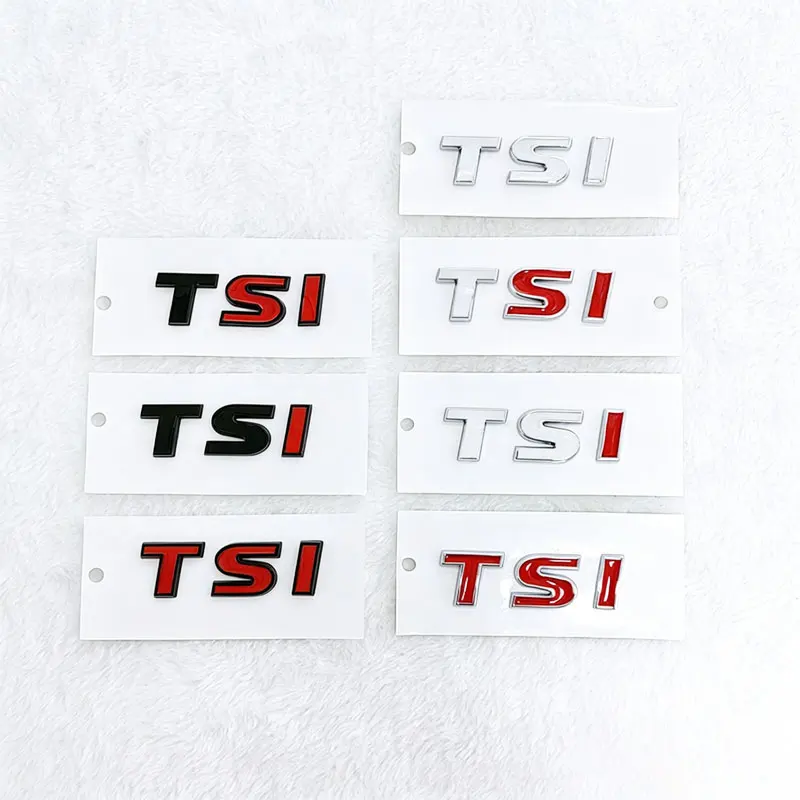 

3D TSI Emblem Badge car Sticker for VW Jetta Sagitar Bora Lavida Magotan for Volkswagen refit rear trunk ABS Car Styling Decal