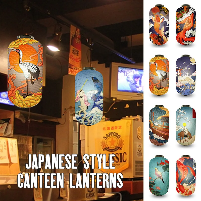 Japanese Traditional Cloth Lantern Beautiful Ukiyo-e Lantern Restaurant Pub Izakaya Decor Lantern Cuisine Shop Advertising Sign