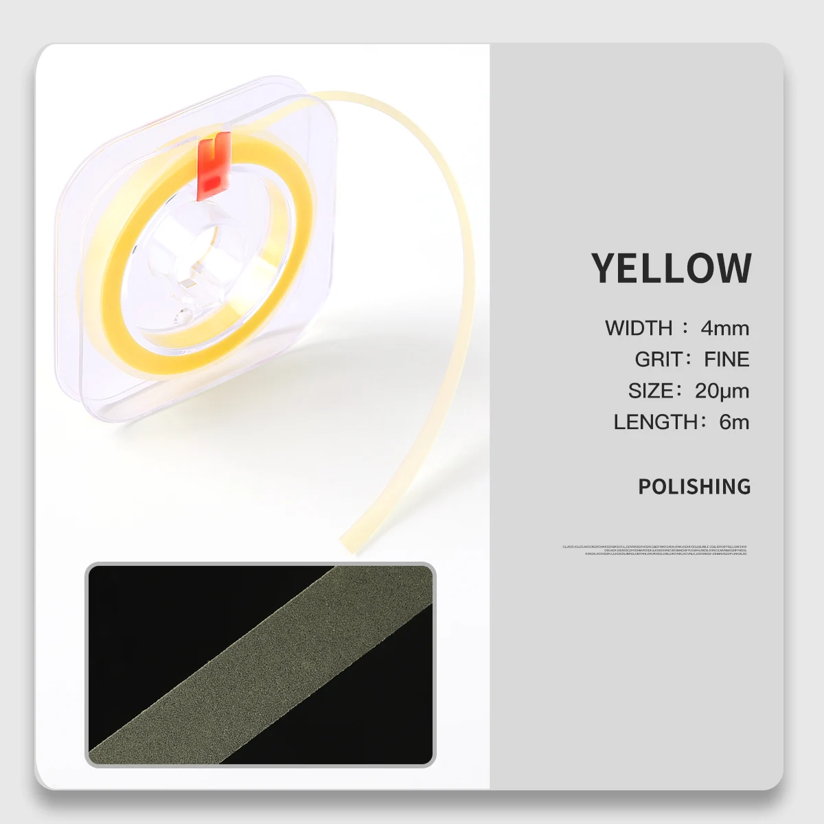 Dental Polishing Strip Roll 4mm Resin Tooth Grinding Sanding Length-6m Width-4mm 50μm 30μm20μm