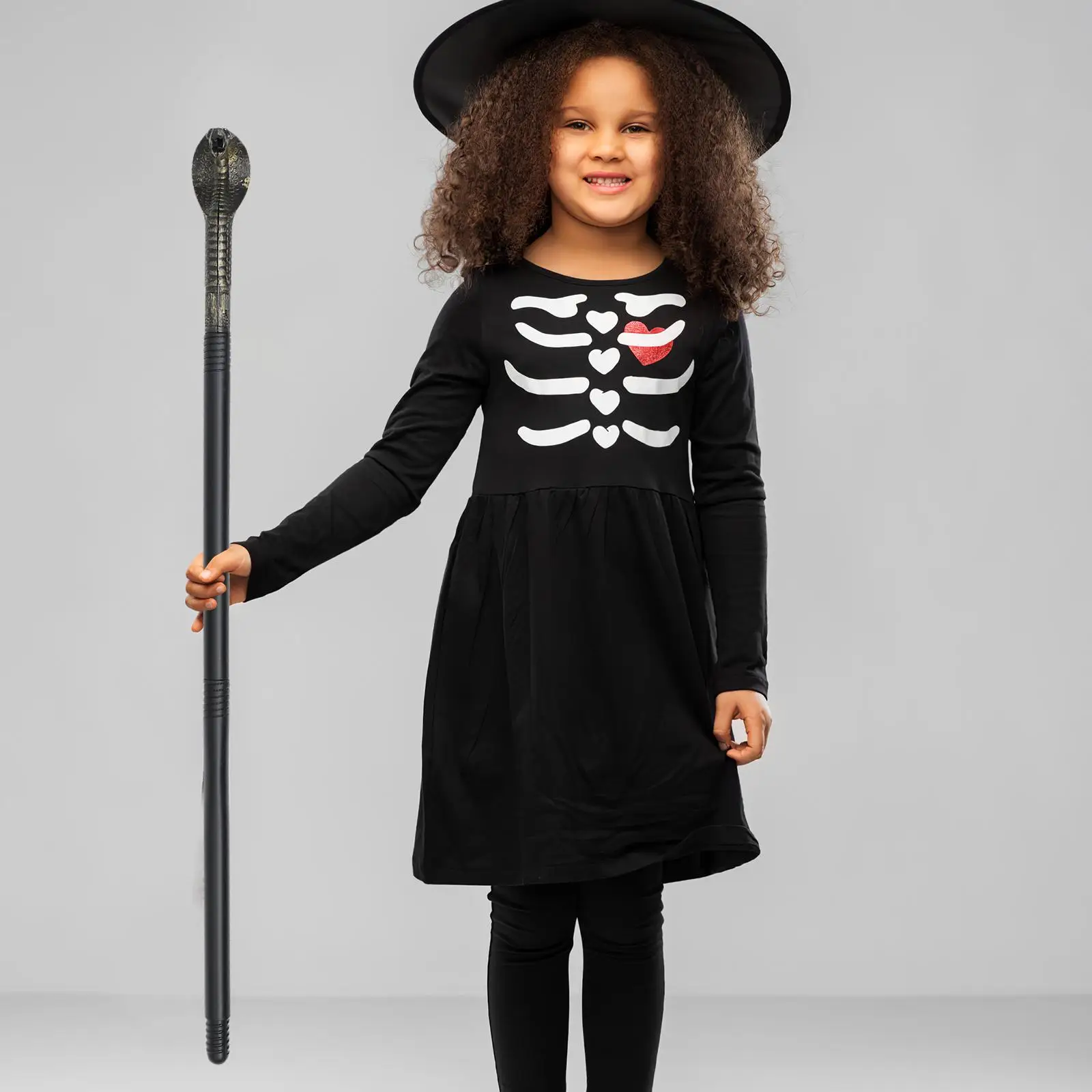 2 szt. Berło z głową węża elegancki rekwizyt kij akcesoria do kostiumów Halloween urodziny trzy sekcje berło bezpieczne dla dzieci dorosłych