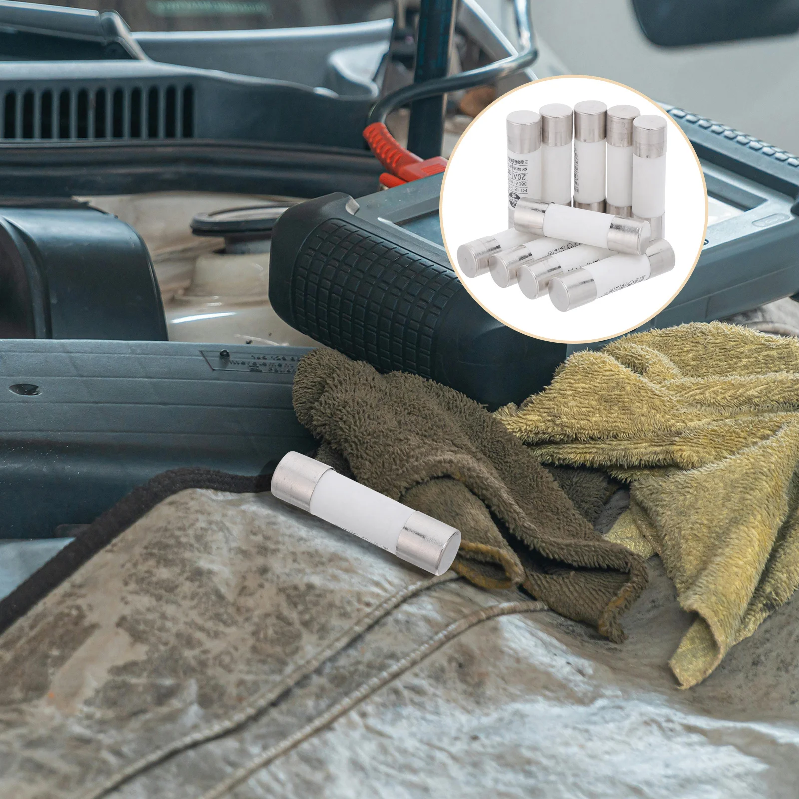 

20Pcs Fast-Blow Ceramic Fuse 0.4'' .5'' High- Circuit Protection for Motor Electronics Laboratory Power Supply