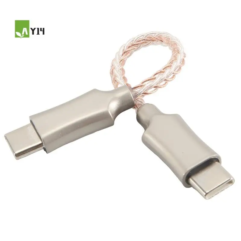 AY14 -1 Piece Portable Decoding Amp OTG Cable 8-Core Audio Cable For Hifi Headphone OTG Adapter
