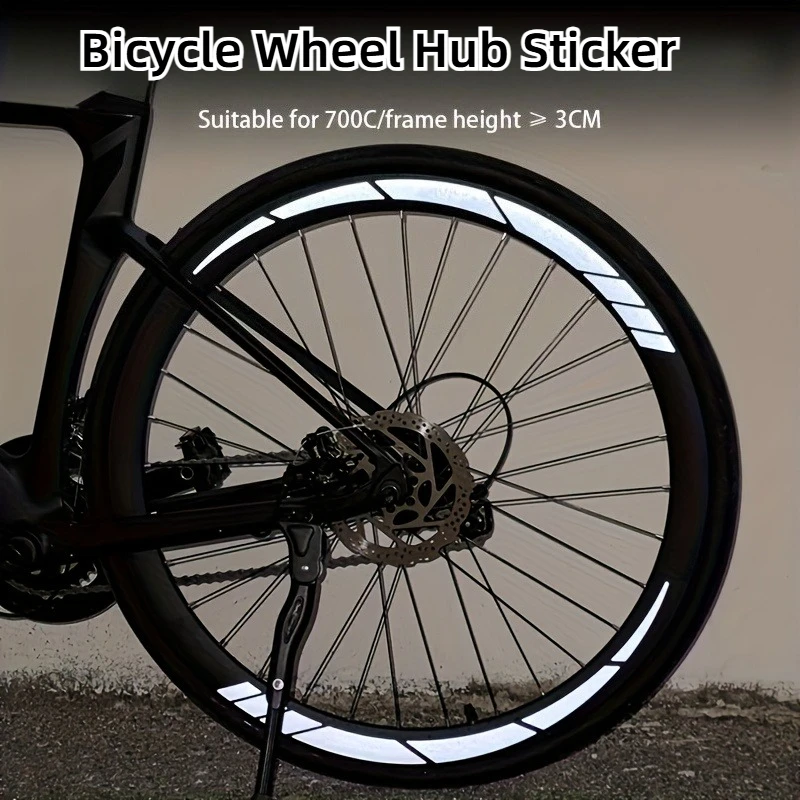 

8 шт./лист, наклейки на колеса велосипеда, водонепроницаемые для ступицы колеса велосипеда, самоклеящиеся, универсальные для различных моделей, виниловые наклейки