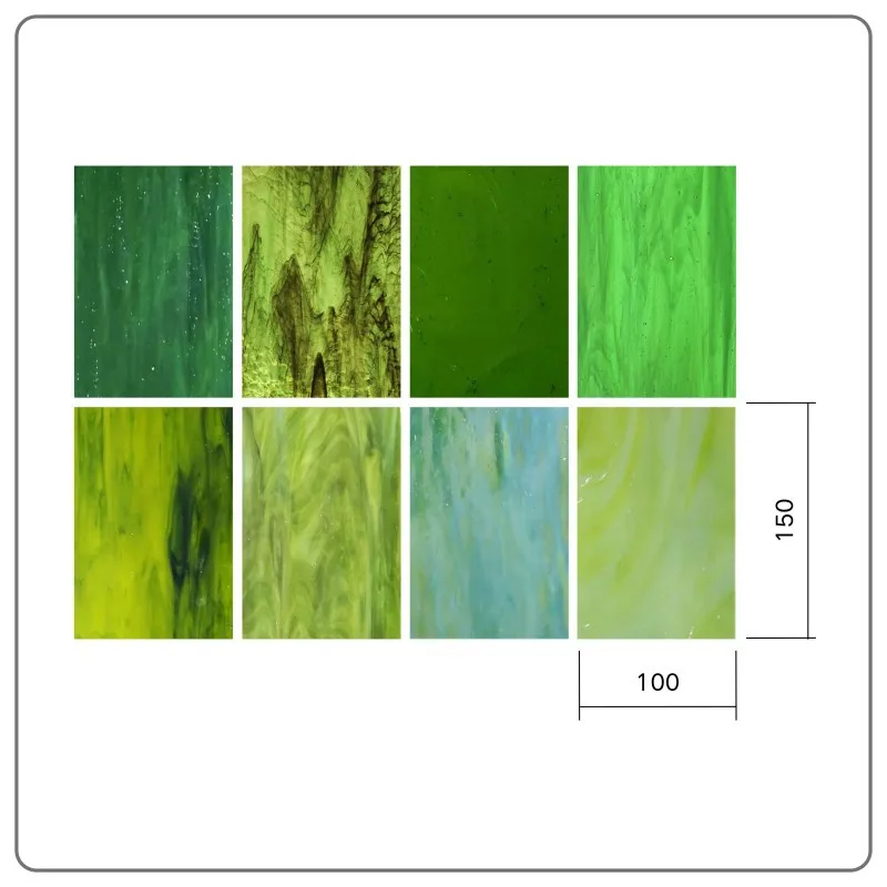 8Pcs Assorted Rainbow Stained Glass Sheets DIY Mosaic Suncatcher Handmade Craft Home Decor Gift