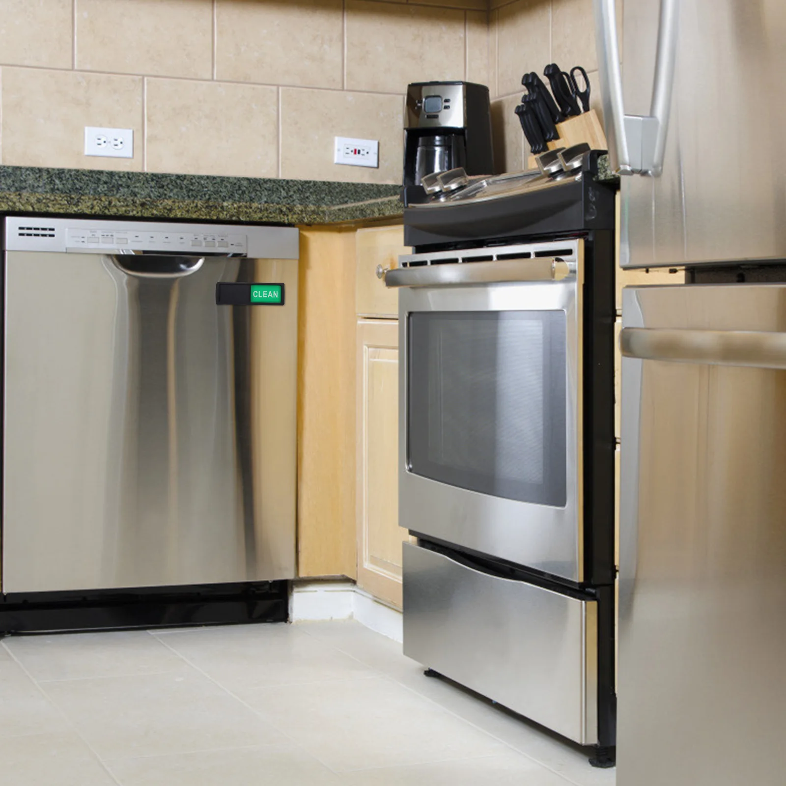 

Clean Dirty Magnet Sign Dishwasher Indicator Magnetic Function Scratch Free for Daily Use Ideal Housewarming Gift Modern