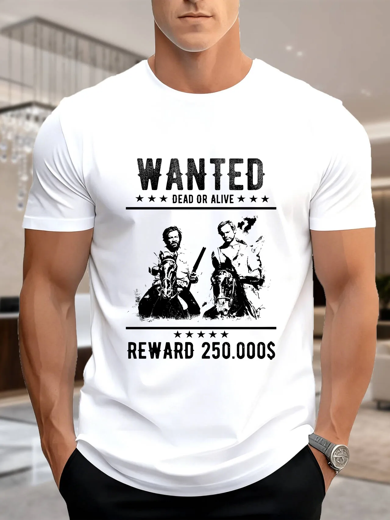 เสื้อยืดแขนสั้นพิมพ์ลายแฟชั่นผู้ชายมาใหม่ ลายภาพถ่ายโทรศัพท์มือถือสีเข้ม เสื้อยืดผ้าฝ้ายลำลองทันสมัย ดีไซน์ศิลปะ