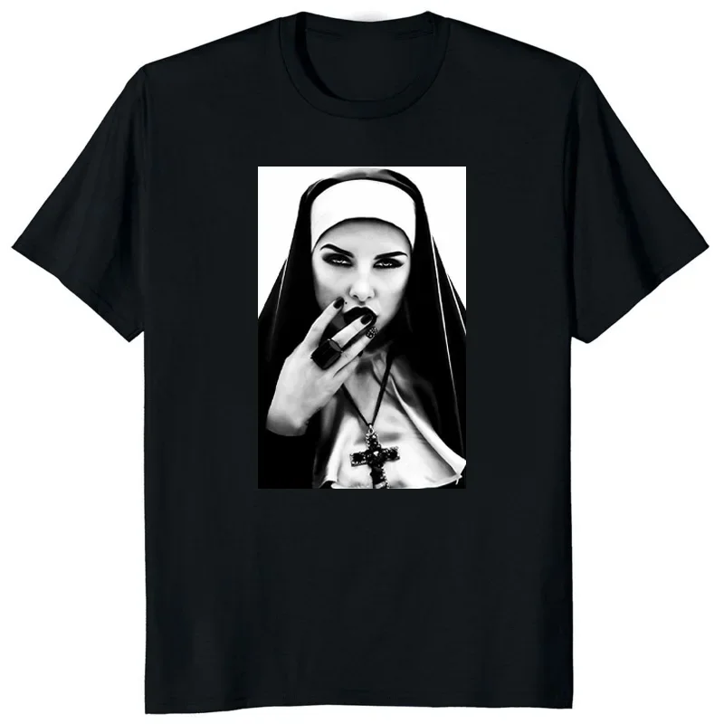 Sexy Girl Print Men Summer Short Sleeves Tshirt Joint Blunt Stoner Nun Nonne Gras Hba Print Vintage Men Fashion Sweatshirt