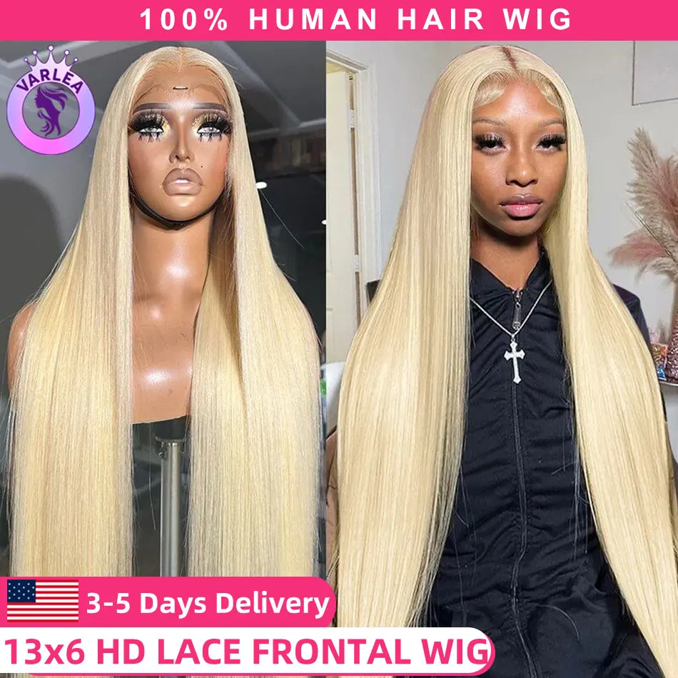 613 13x6 Hd Lace Frontal Wig Human Hair Straight 13x4 Lace Front Wig 180% Density Straight Blonde Wig 613 Human Hair Wigs