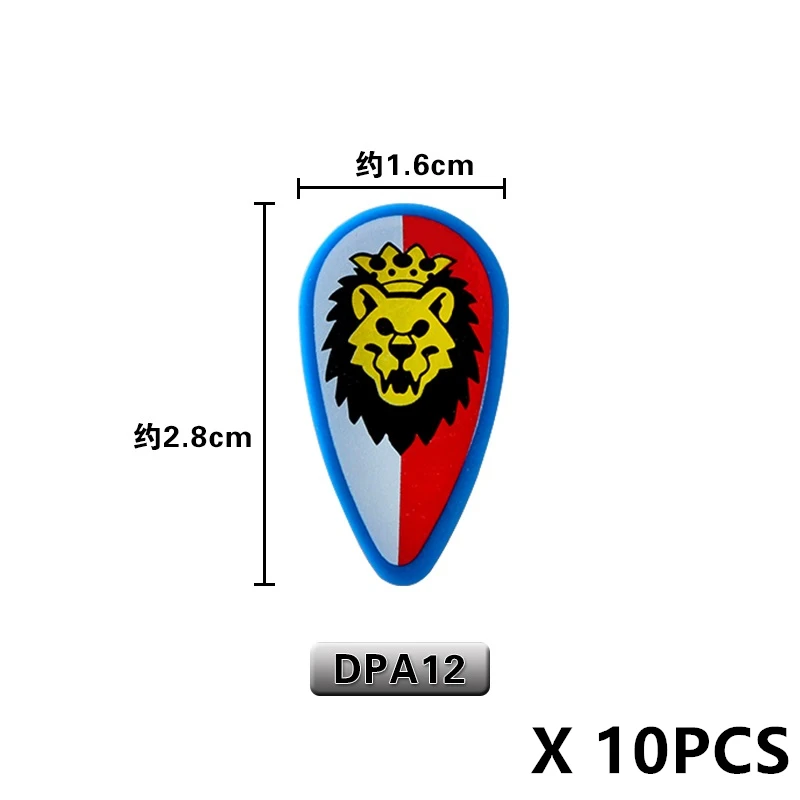 

Shields Creative Styles Accessories Medieval Military Accessories Soldier Weapon Bricks figures Toys for Children PJT055 10PCS