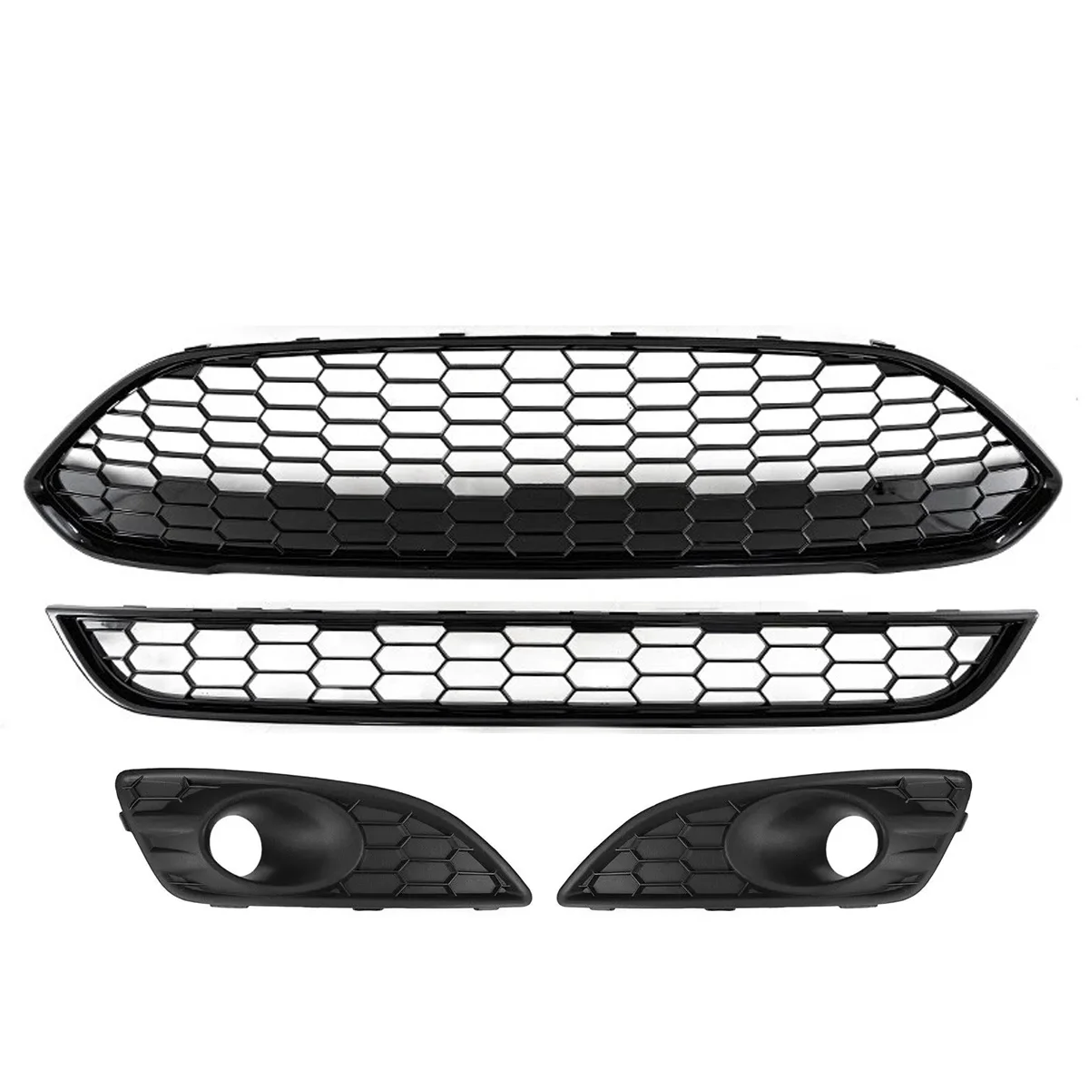 Auto Voorbumper Center Grille Voor Ford Fiesta Zetec-S 2013-2017 JA8 Ontwerp Gemodificeerde ST Bovenste Grille Front Racing grills sportief