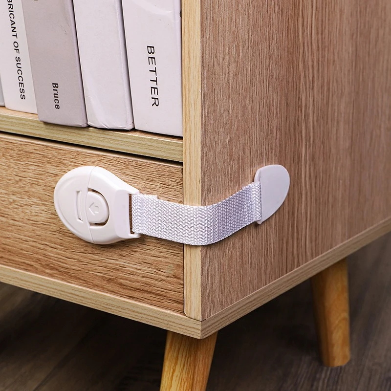 5pcs/lot Brown Cabinet Safety Lock for Baby Furniture Door Drawer Lock Refrigerator Safety Locks Child Proof Infant Protector