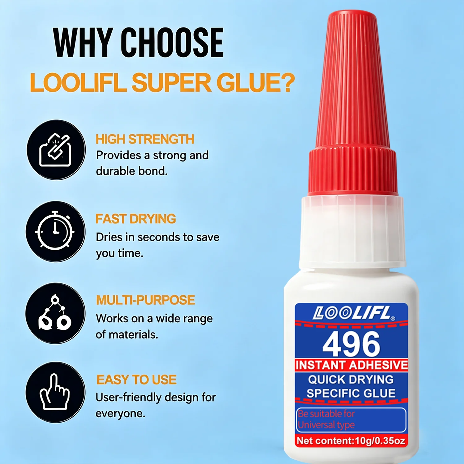 Super Fast Bonding Repair Instant  Adhesive High Viscosity Sticky Tool For Metal Plastic Rubber Wood Daily Home Party Decor DIY