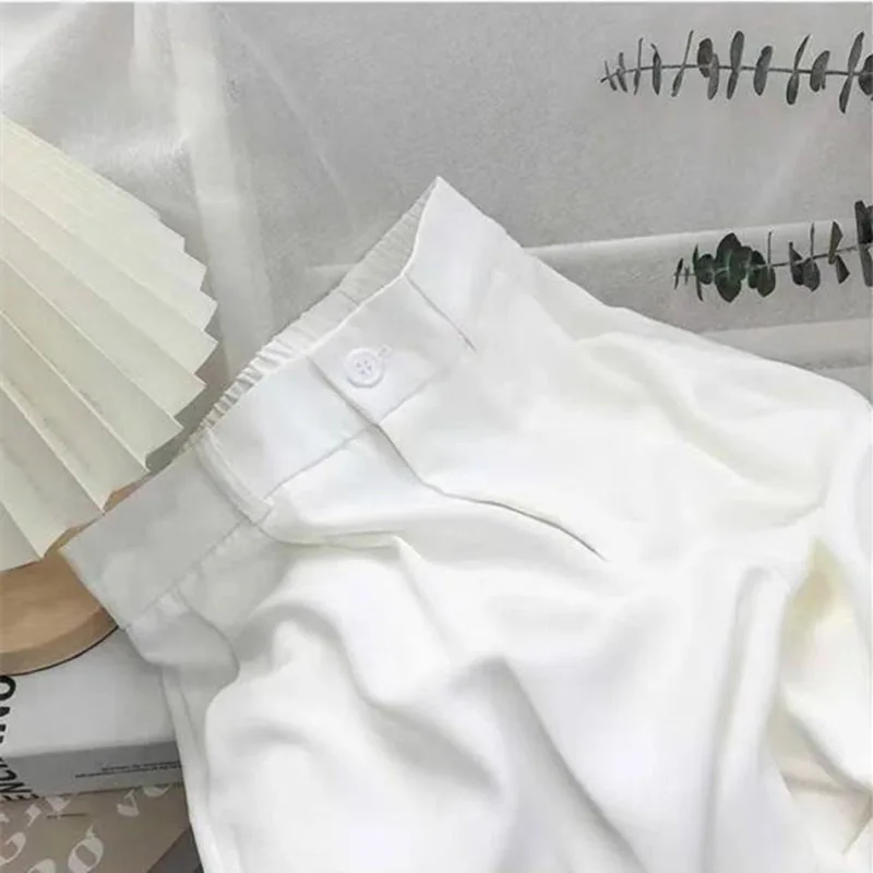 Suit Pants Women's 2025 Spring and Autumn New Design Sense Niche High Waist Loose and Thin Straight Wide Leg Casual Pants