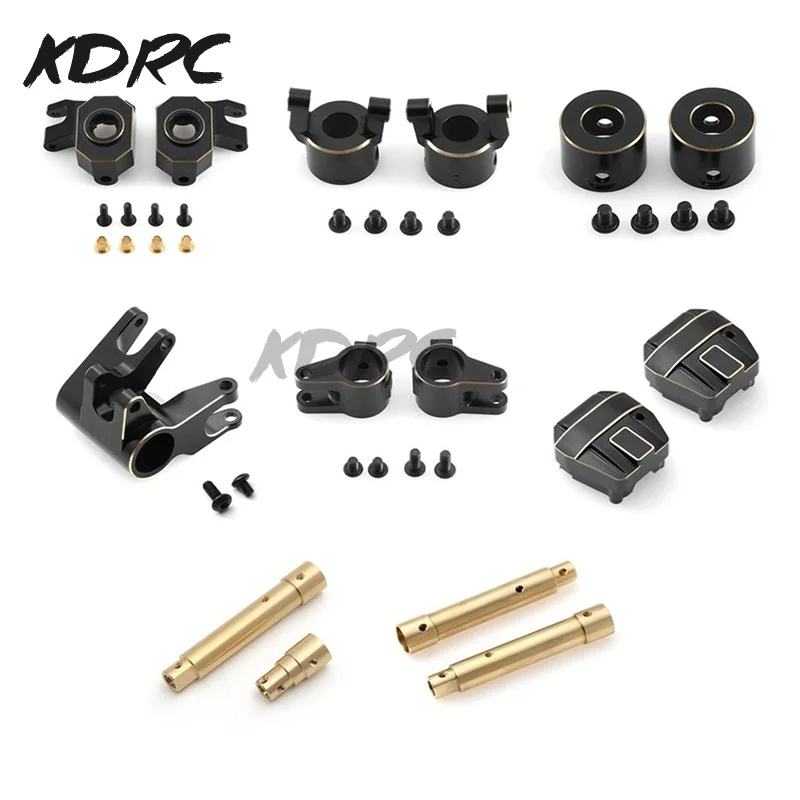 

SCX10 pro Обновление деталей Латунный поворотный кулак C Ступица Держатель оси Трубка звеньев Крепление дифференциала Крышка для осевого радиоуправляемого автомобиля