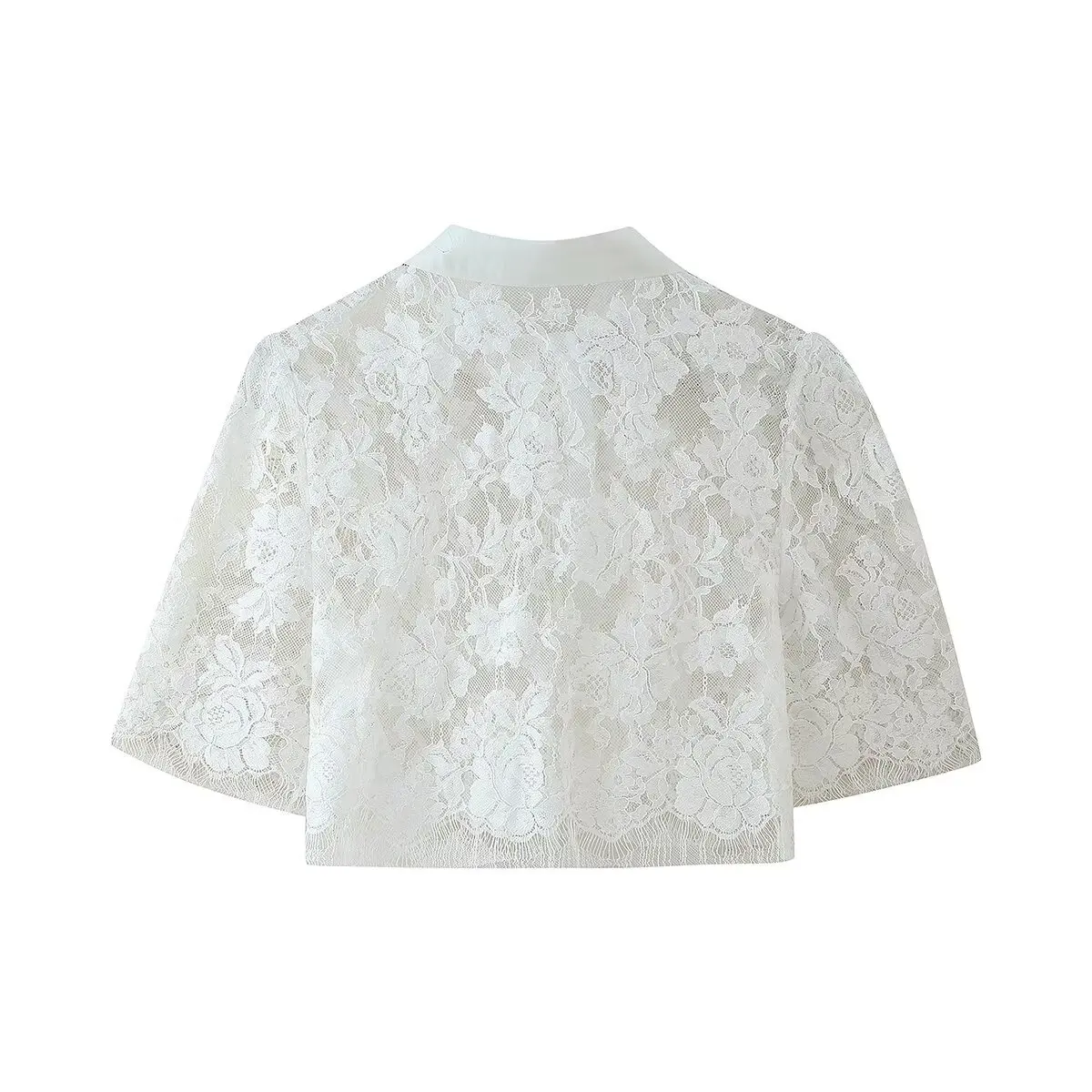 

Новое весеннее поступление, женский комплект Faion ort Sve, кружевная юбка с узлом, костюм из двух предметов, воротник на пуговицах