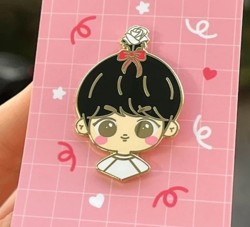 Apple Hair Flower Jin Enamel Pin