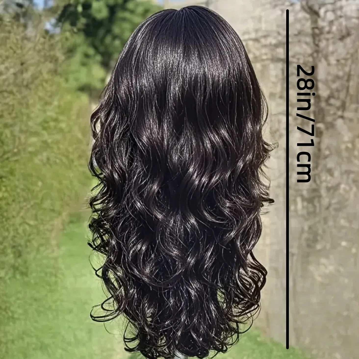 شعر مستعار صناعي مجعد أسود فضفاض للرجال - مظهر طبيعي، خفيف الوزن، مسامي، مريح للاستخدام اليومي أو المناسبات الخاصة #2