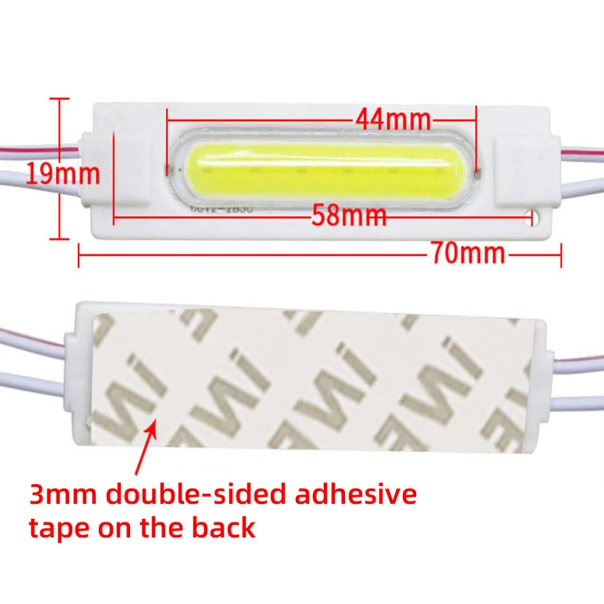 1/3/5Pcs 12V COB LED Module Red Green Blue White Yellow Waterproof LED Lights Advertising Sign Backlight Module